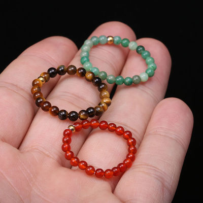 Altre energie naturali Pietra di cristallo 3mm Mini perline Anelli per donna Chakra Guarigione Manifatto Gioielli Boemi Anello di nozze Regalo