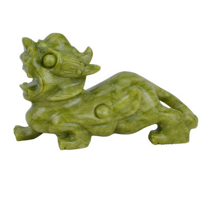 Artigianato verde Feng Shui Decorazioni per la casa Giada naturale lucidata Ornamenti Pixiu Par di 2 con e Metodo di stampa Altro