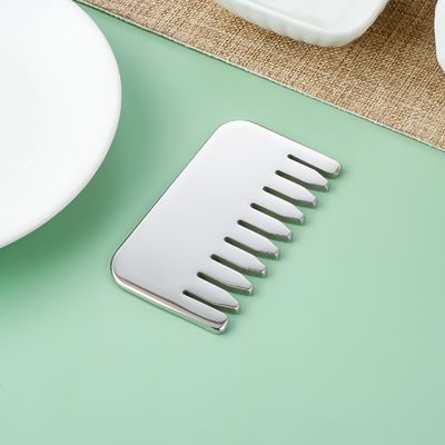 Acciaio inossidabile Gua Sha Scalp Massaggio pettine Guasha Stone Head Massager Hair Health Care Salone di bellezza con logo personalizzato