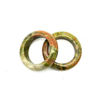 Anello di Giada di Design Naturale Gemstone Agate Verde Avventurino Turchese Topazio Giada Anelli Portatili ETC Tema Feng Shui