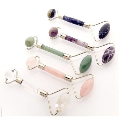 Gua Sha Roller Ametista Roller Faciale Giada Guasha Roller Per Bellezza Massaggiatore Faciale