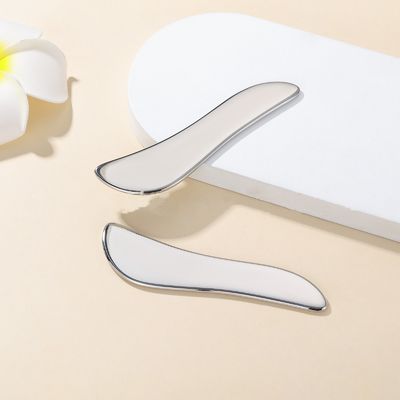 Acciaio inossidabile Gua Sha Plate 304 Metal S-shaped Massaggio viso e corpo Argento 205*47*4.5mm