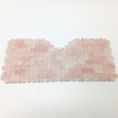 Maschera per il viso in quarzo rosa per massaggi facciali e oculari