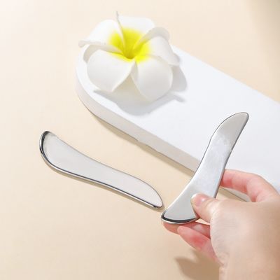 Acciaio inossidabile Gua Sha Plate 304 Metal S-shaped Massaggio viso e corpo Argento 205*47*4.5mm