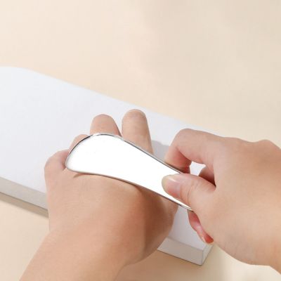 Acciaio inossidabile Gua Sha Plate 304 Metal S-shaped Massaggio viso e corpo Argento 205*47*4.5mm
