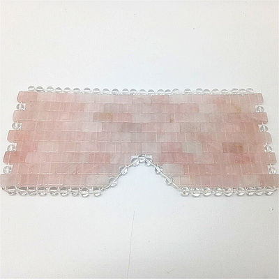 Maschera per il viso in quarzo rosa per massaggi facciali e oculari