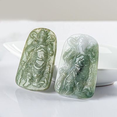 2024 Jadeite Guan Yin Pendente di Misericordia Buddismo Truppe Brave Collare Di Moda Gioielli Per Donna Incisione Tipo di incisione