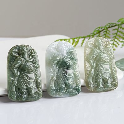 2024 Jadeite Guan Yin Pendente di Misericordia Buddismo Truppe Brave Collare Di Moda Gioielli Per Donna Incisione Tipo di incisione