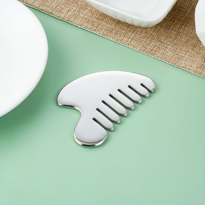 Acciaio inossidabile Gua Sha Pietra Massaggiatore per la testa per massaggiare il corpo Strumenti e salone di bellezza per la salute dei capelli