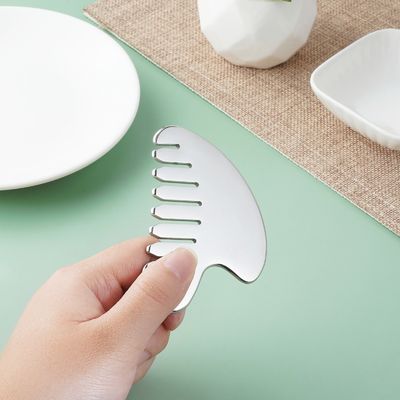 Acciaio inossidabile Gua Sha Pietra Massaggiatore per la testa per massaggiare il corpo Strumenti e salone di bellezza per la salute dei capelli