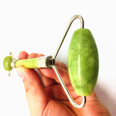 Roller Faciale di Giada 100% Naturale Forte per Massaggio Faciale e Pietra di Rilassamento