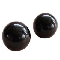 50mm intagliato naturale Bian nero di pietra palla di mano massaggio di massaggio e guarigione liscia sfera di cristallo per massaggio del corpo e guarigione