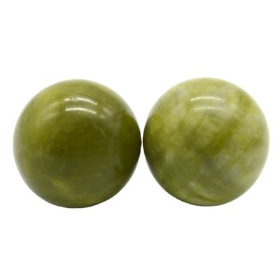 abk-116 Palle per il massaggio a mano Giada naturale Massaggio a pietra Strumenti per il massaggio a mano Esercizi di terapia con palla Esercizio di presa