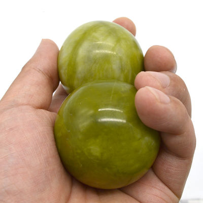 abk-116 Palle per il massaggio a mano Giada naturale Massaggio a pietra Strumenti per il massaggio a mano Esercizi di terapia con palla Esercizio di presa