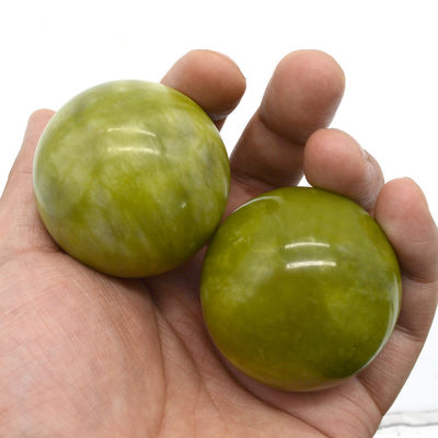 abk-116 Palle per il massaggio a mano Giada naturale Massaggio a pietra Strumenti per il massaggio a mano Esercizi di terapia con palla Esercizio di presa