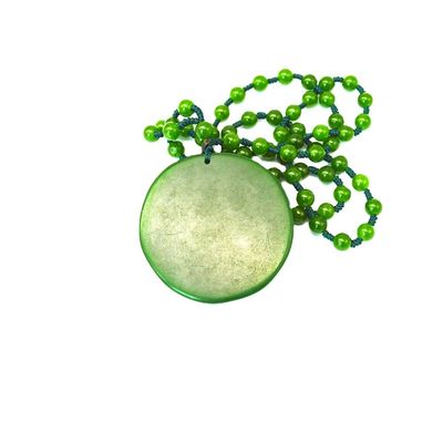Stile Feng Shui Caratteristica regionale Naturale Verde Grande Giada Happy Buddha Pendente Colletto con Catene