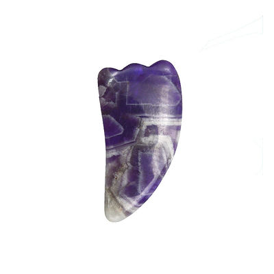 9.5*5.5cm Pietra Naturale Strumento Gua Sha Quarzo Rosa/Ametista/Giada Bianca Strumento di Massaggio per Massaggio Corporeo