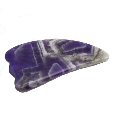 9.5*5.5cm Pietra Naturale Strumento Gua Sha Quarzo Rosa/Ametista/Giada Bianca Strumento di Massaggio per Massaggio Corporeo