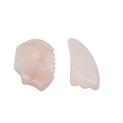 9.5*5.5cm Pietra Naturale Strumento Gua Sha Quarzo Rosa/Ametista/Giada Bianca Strumento di Massaggio per Massaggio Corporeo