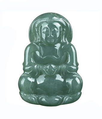 Gioielli di Giada Naturale Guanyin Pendente Verde Smeraldo Giada Amuleti Collare Amuleto Per Donne Gioielli Maschi Eleganti E Stilizzati