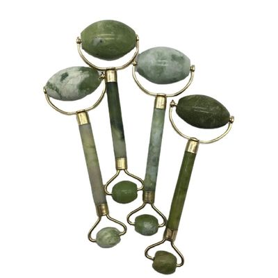 Massaggio Giada Gua Sha Roller di ghiaccio per il viso Pietra naturale Xiuyan Giada Guasha Roller