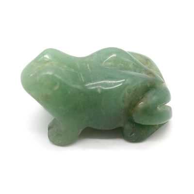 Tecnica intagliata a mano Figura di pietra di guarigione di rana aventurina verde da 1,5 pollici per decorazioni e schermi a cristallo di guarigione