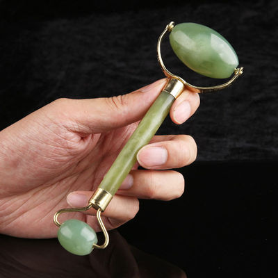 Massaggio Giada Gua Sha Roller di ghiaccio per il viso Pietra naturale Xiuyan Giada Guasha Roller