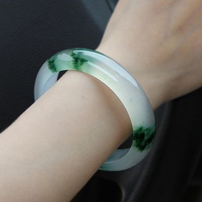 OEM/ODM Acceptabile Gioielleria Decorazione Giada Naturale Ghiaccio Giada Braccialetto Smeraldo Verde Donne Giada Cristallo Pietra Braccialetto