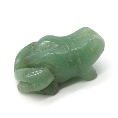 Tecnica intagliata a mano Figura di pietra di guarigione di rana aventurina verde da 1,5 pollici per decorazioni e schermi a cristallo di guarigione