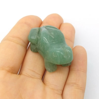 Tecnica intagliata a mano Figura di pietra di guarigione di rana aventurina verde da 1,5 pollici per decorazioni e schermi a cristallo di guarigione