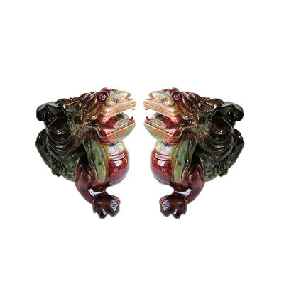 Hot 40cm Giada Naturale intagliata statuina di tartaruga drago stile Feng Shui fine per la decorazione