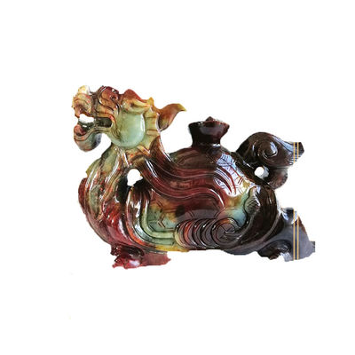 Hot 40cm Giada Naturale intagliata statuina di tartaruga drago stile Feng Shui fine per la decorazione