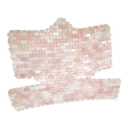 Home Esercizio SPA Maschera naturale rosa Collo di giada Copertura del seno Rosa Quarzo di giada raffreddante Massaggio del sonno Terapia per la bellezza