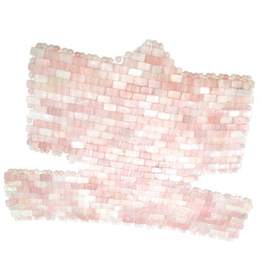 Home Esercizio SPA Maschera naturale rosa Collo di giada Copertura del seno Rosa Quarzo di giada raffreddante Massaggio del sonno Terapia per la bellezza