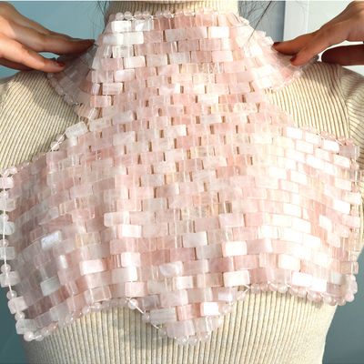 Home Esercizio SPA Maschera naturale rosa Collo di giada Copertura del seno Rosa Quarzo di giada raffreddante Massaggio del sonno Terapia per la bellezza