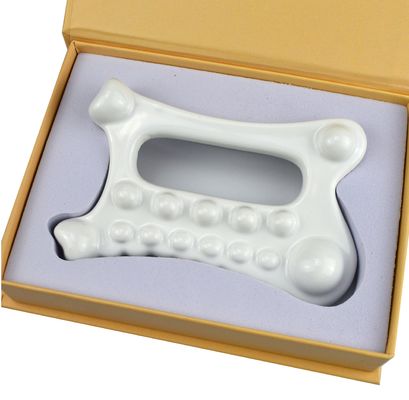 Disponibile il logo personalizzato del prodotto di bellezza coreano faccia pelle testa cuoio capelluto mani piedi attrezzo sanitario in ceramica massaggiatore Guasha