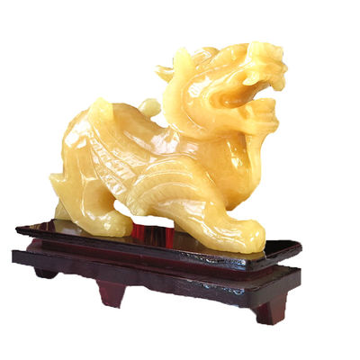 Hot seller Gemstone scultura Topaz Pixiu Giada statua da caratteristica regionale