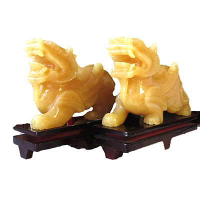 Hot seller Gemstone scultura Topaz Pixiu Giada statua da caratteristica regionale