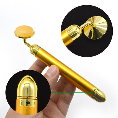 6000 volte/min Frequenza di massaggio 24K Oro Facial Beauty Bar Face and Eye Beauty Magic Wand Massaggiatore Faciale con funzione