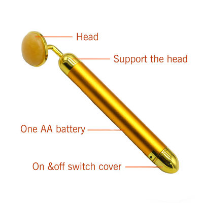 6000 volte/min Frequenza di massaggio 24K Oro Facial Beauty Bar Face and Eye Beauty Magic Wand Massaggiatore Faciale con funzione