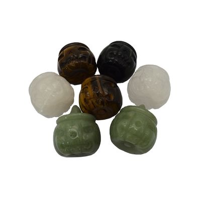 Tecnica di incisione Cristallo naturale Pietra semipreziosa intagliata zucca perfettamente intagliata per la decorazione di Halloween
