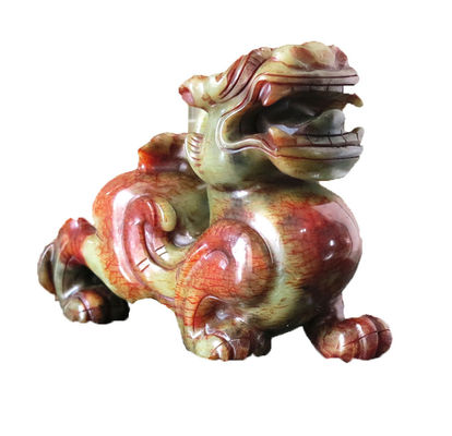 Quartzo Cristallo Giada Pixiu Green Statue per la casa Regalo 20 cm Gemstone Feng Shui incisione Figura intagliata Decorazione domestica Amore