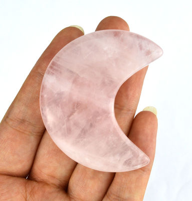 2024 Rose Quartz Mini Gua Sha Stone Crescent Shape Guasha stone Antico stile di imitazione Comodo per il massaggio facciale