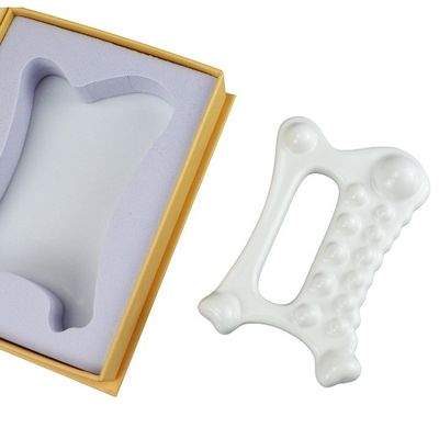 Logo personalizzato disponibiled 2024 attrezzo di massaggio in ceramica portatile Gua Sha per il corpo cura della pelle Spa Facial lifting bellezza