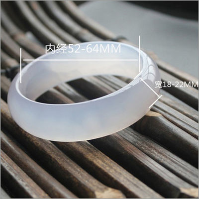 Ice White Agate Jade Bangle Certificato Chinese Bracelet 54-66mm Bangles Folk-custom 1 Set Regional Feature Art Collectible