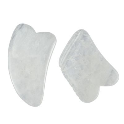 Quarzo trasparente Gua Sha Massaggio Tavola Pietra naturale Cristallo Guasha Pietra di guarigione Bellezza Faciale Corpo Spa Strumento per Massaggio Corpo