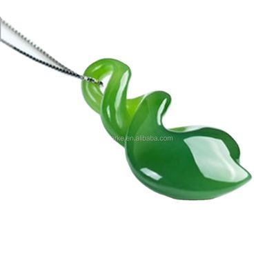 Pietra di cristallo verde HETIAN Nefrite collana intagliata Gioielli di giada per gli amanti PORTABLE Design 100% charm naturale Pendente per Uomini