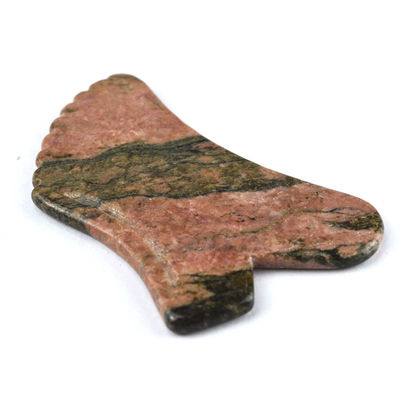 Massaggiatore Manuale Rodonite Naturale Pietra di Jaspero Gua Sha Scraping Board Guasha Bellezza Faciale Massaggio Corporeo Strumento Per La Cura Della Pelle Relax