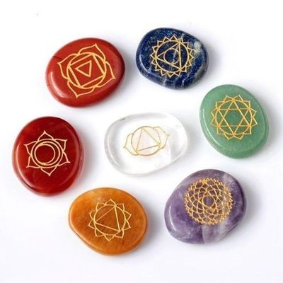 Pietra energetica colorata per Feng Shui Decorazione domestica Sette chakra Pietre di agata di cristallo in stile naturale