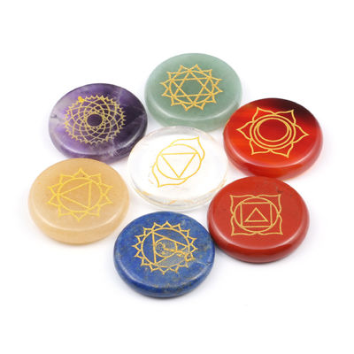 Pietra energetica colorata per Feng Shui Decorazione domestica Sette chakra Pietre di agata di cristallo in stile naturale
